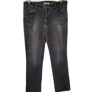 Levi's 505 Straight Leg Jeans Blue Regular Fit Premium Denim Womens 16M